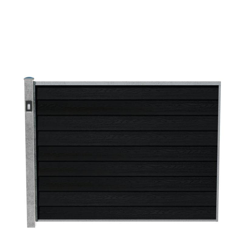 Wimex Fag Glyngøre Royal T140  -profil Wpc Sort Galv  Stolpe    Lys