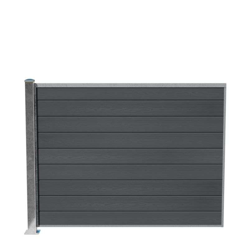 Wimex Fag Glyngøre Superb T140  -profil Wpc Grå Galv  Stolpe   Fod 1400   1893 Mm
