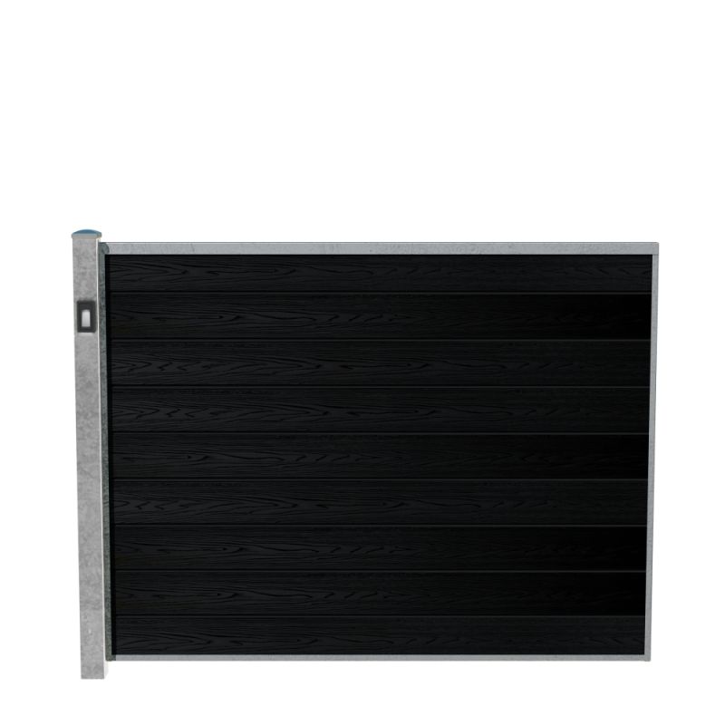 Wimex Fag Glyngøre Superb T140  -profil Wpc Sort Galv  Stolpe    Lys