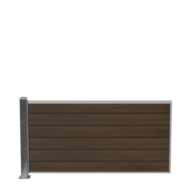 Wimex Fag Livø Prime T90  -profil Wpc Matbrun Galv  Stolpe   Fod 900   1893 Mm