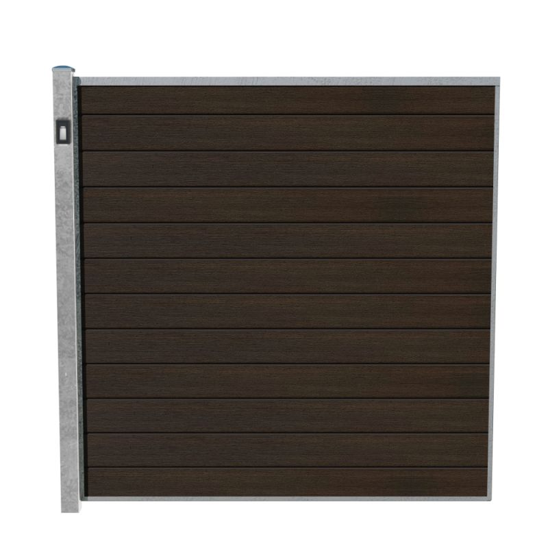 Wimex Fag Livø Prime T180  -profil Wpc Matbrun Galv  Stolpe    Lys