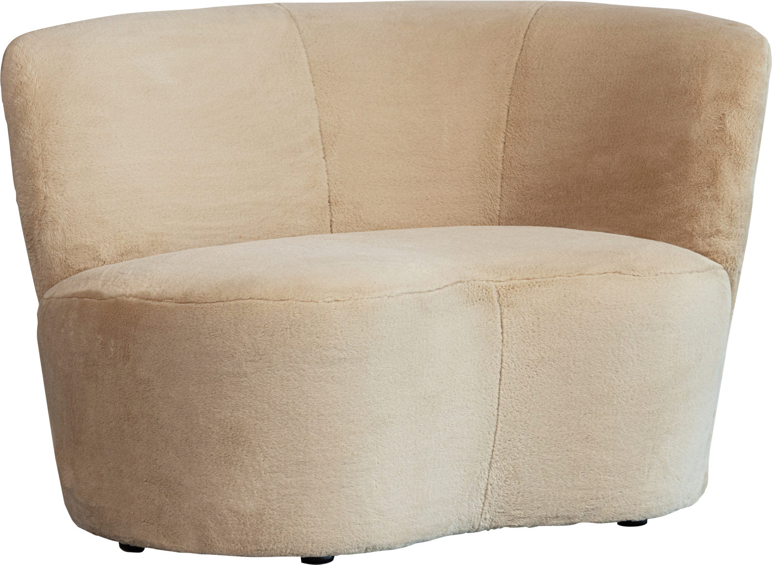 Woood Stone Sofabænk Højrevendt Polyester Natur 73x112x80 Cm