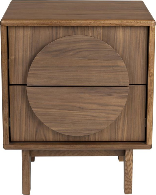 Zuiver Groove Sidebord   Småbord Valnødfiner Asketræ Mudderbrun 55x45x40 Cm