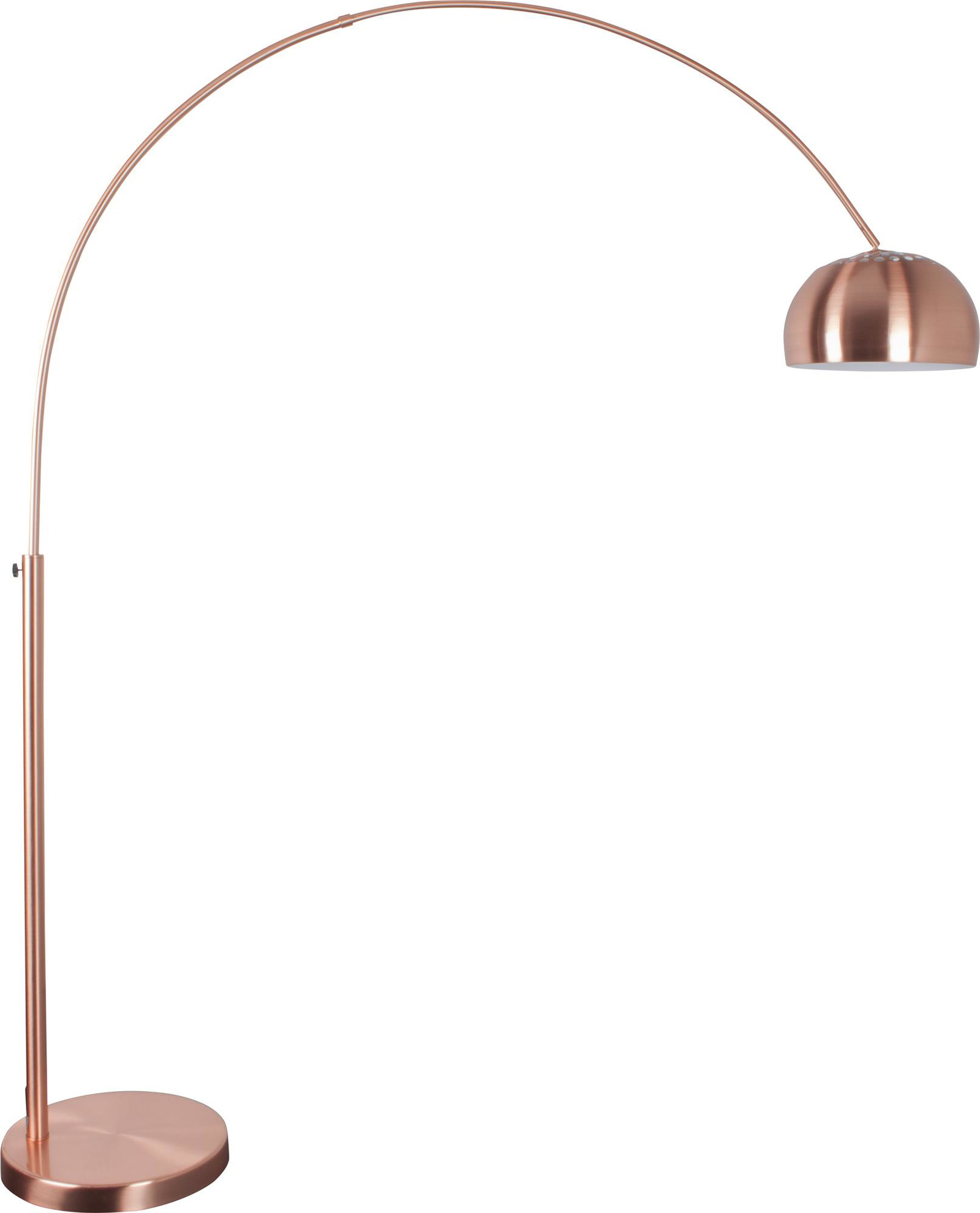 Zuiver Bow Gulvlampe i Støvet Rosa og Kobbermetal
