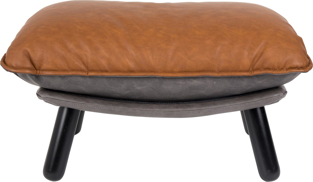 Zuiver Hocker Skammel i Rødbrun PU-læder - Stilfuld Elegance