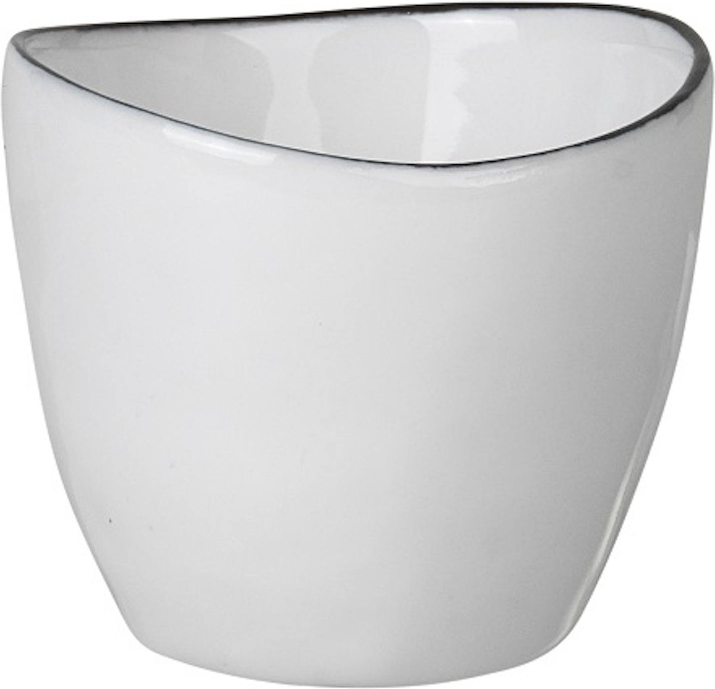 æggebæger æggeholder Broste Copenhagen Salt Porcelæn Hvid Sort H3 5xø4   Cm