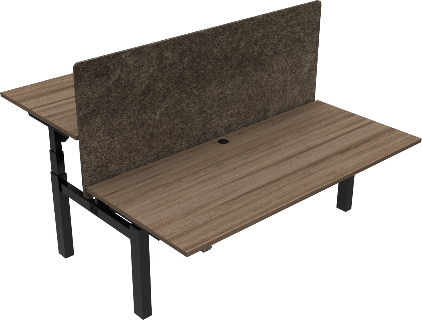 Hæve-Sænkebord Zennord OmniLift 180x80 cm - Mørk Valnød