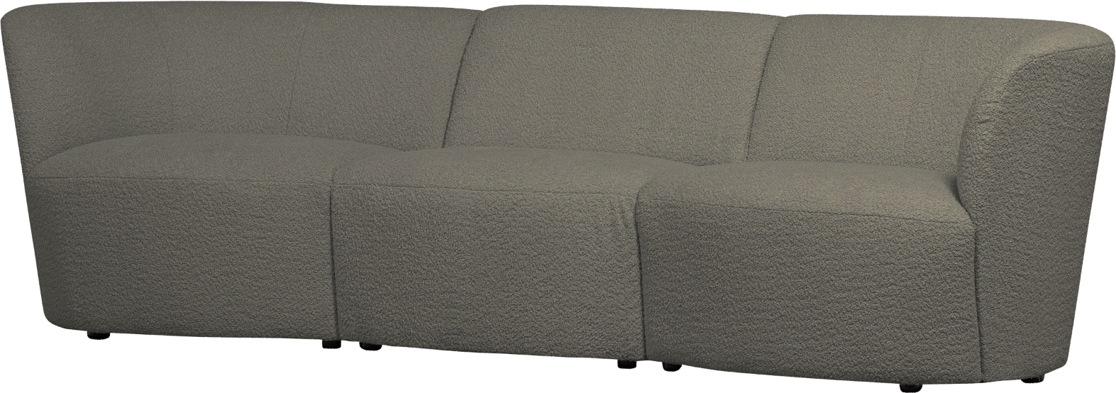 -personers Byg-selv Modulsofa Woood Coco Varm Grøn Bouclé Polyester H70 B72 L227 Cm
