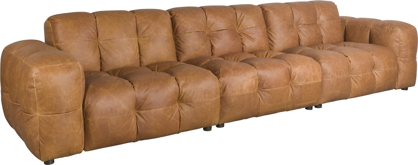 Kastanjebrun Lædersofa fra Dutchbone - Tidløs Elegance