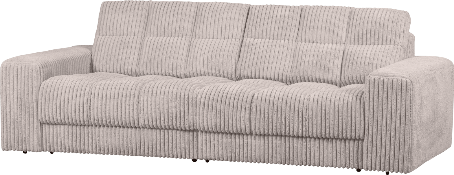 Elegant 2-Personers Loungesofa i Naturfarvet Fløjl