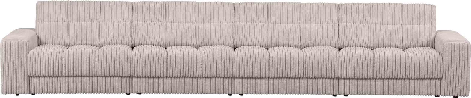 Naturfarvet Fløjl Loungesofa - Elegant Komfort til Dit Hjem