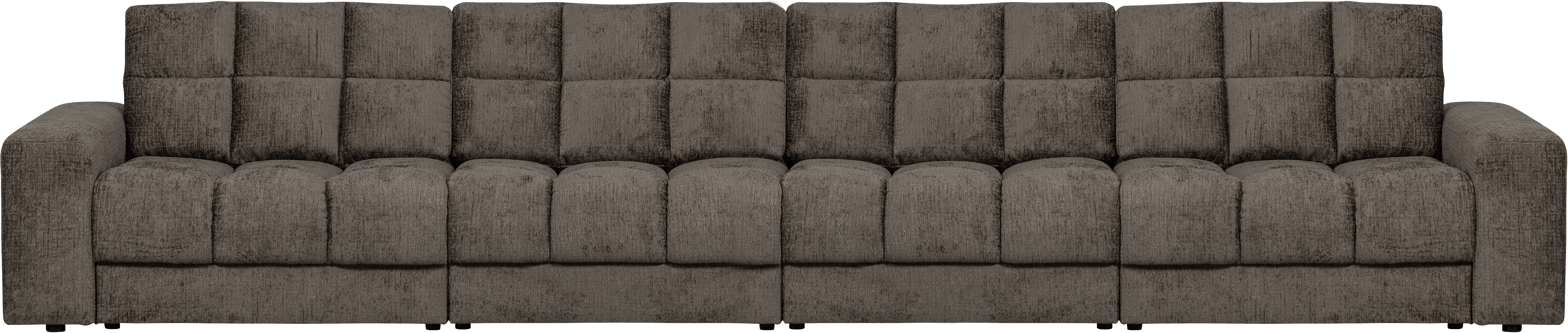 4-personers Loungesofa Woood Second Date i Grå Velour