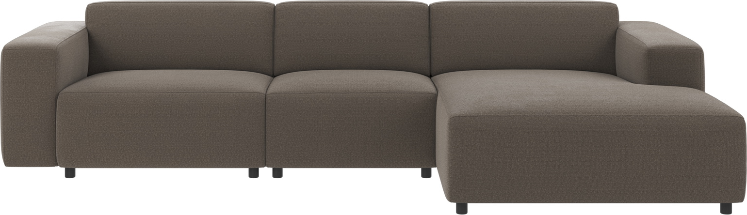 -personers Modulsofa Rowico Willard Mellemgrå Rita Polyester 100 000 Martindale Med Koldskum Og Zigzag-fjedre