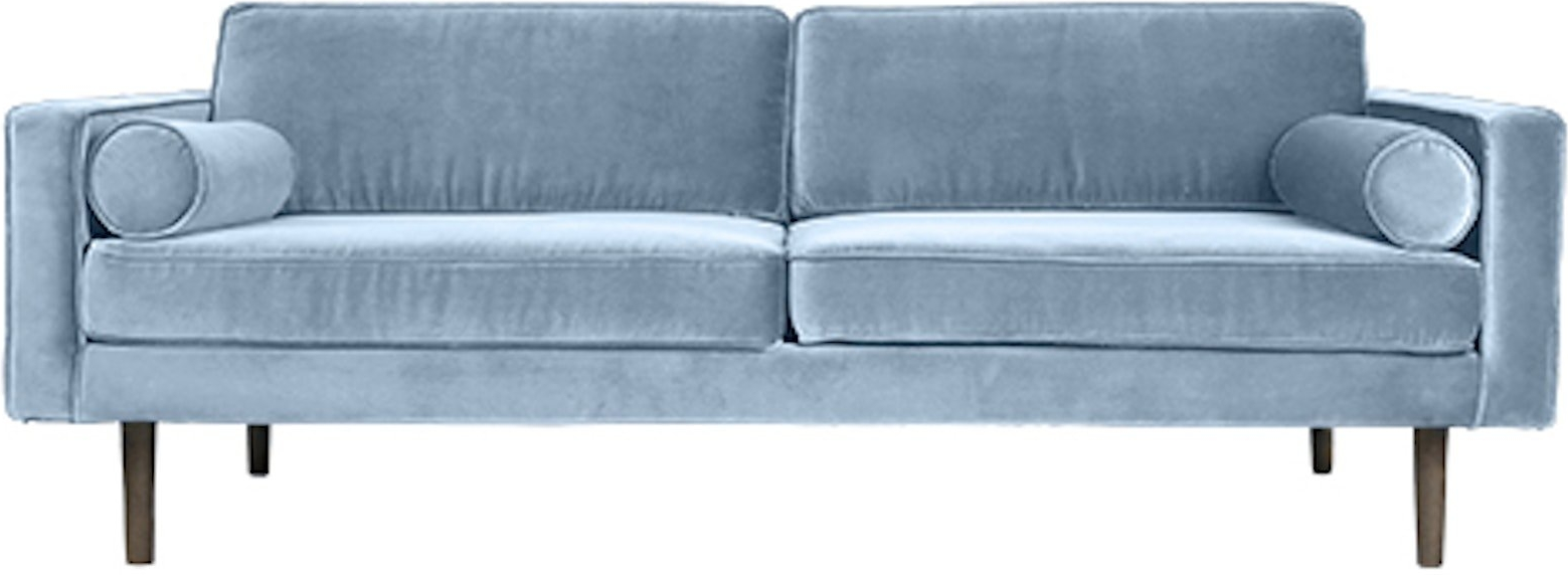 3-personers Sofa Broste Copenhagen Wind i Blå Polyester