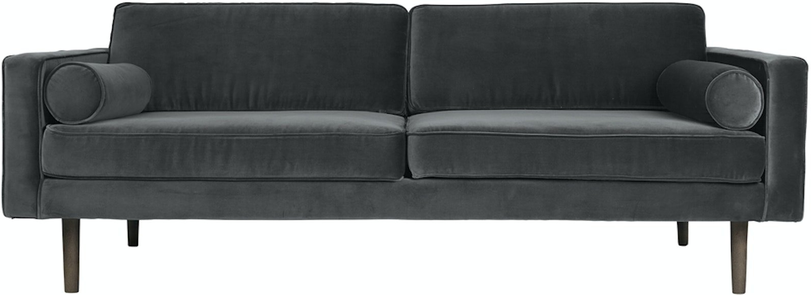 3-personers Sofa Broste Copenhagen Wind Mat i Sort Velour