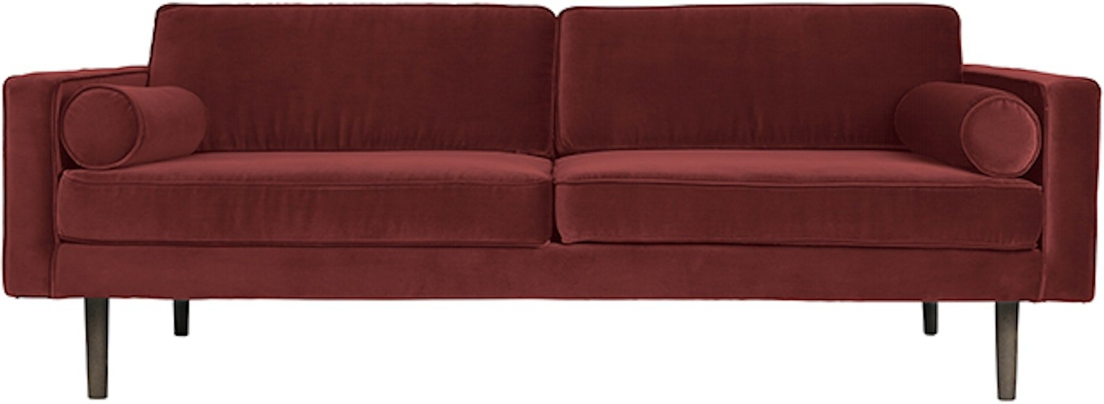 -personers Sofa Broste Copenhagen Wind Rød Polyester 200x88x74 Cm