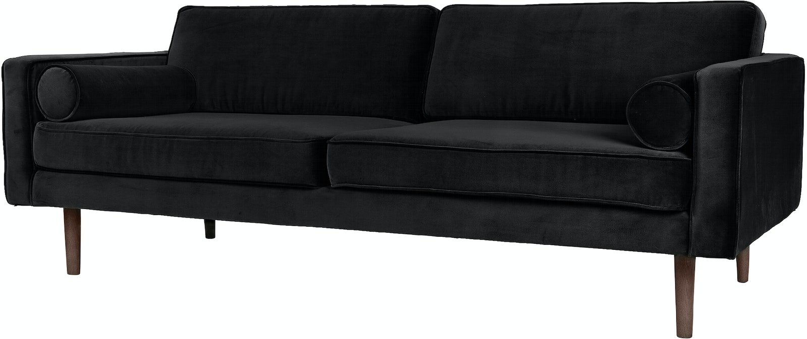 Elegant 3-personers Sofa i Sort Velour fra Broste Copenhagen