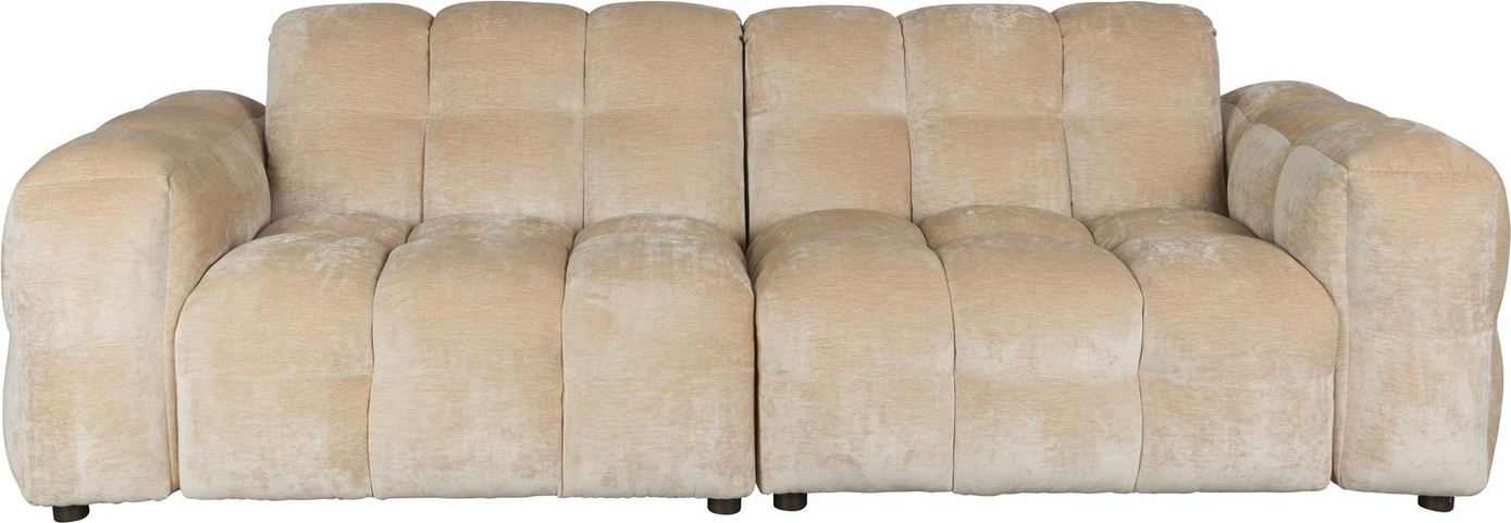 -personers Sofa Dutchbone Hackman Stenlysgrå Polyester 264   102   84 Cm
