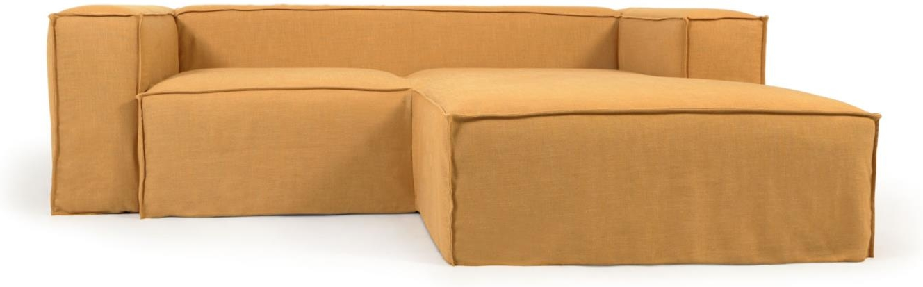 Sennepsgul 2-personers Chaiselong Sofa fra Kave Home