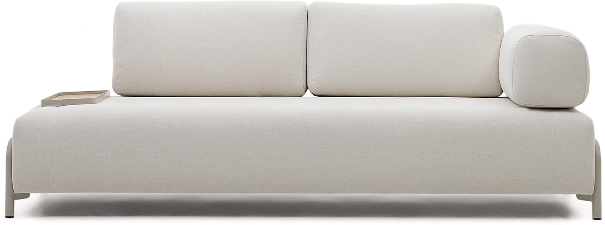 Moderne beige chenille 3-personers sofa - Kave Home Compo