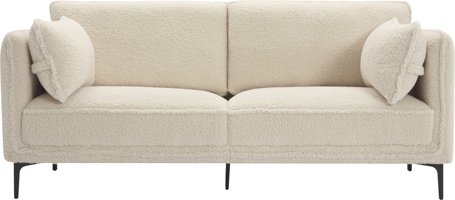 To-personers Sofa Nuuk i Hvid Bouclé fra Nordlys Furniture