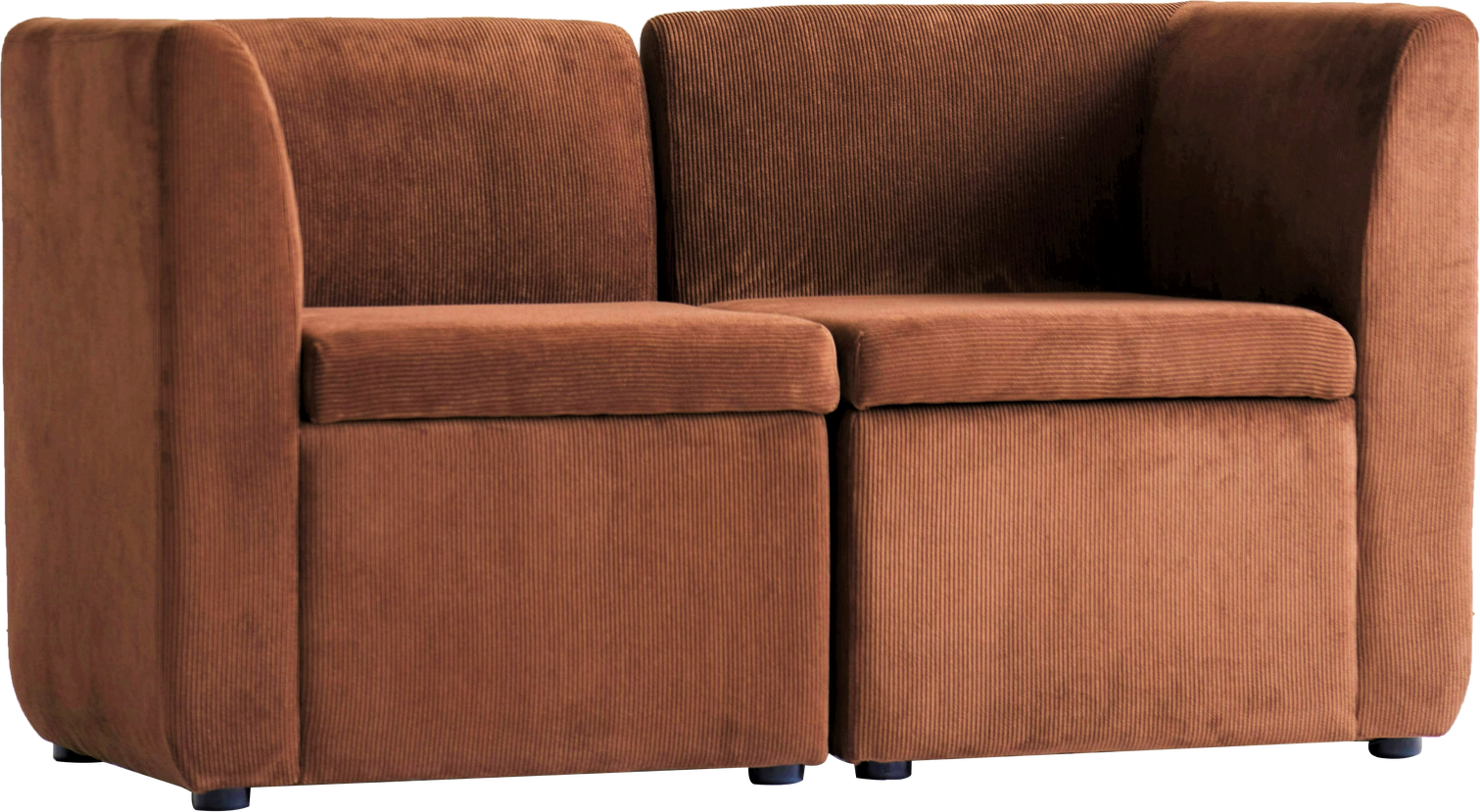 -personers Sofa Nordlys Furniture Varde2places Fløjl Dyb Rød 120x60 Cm