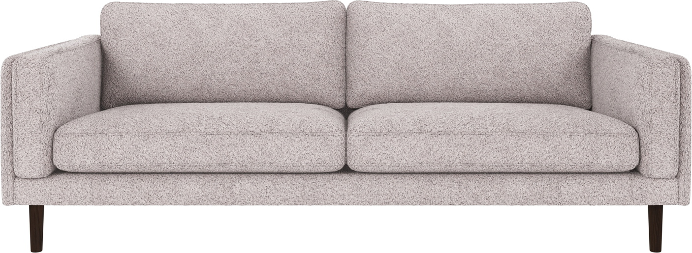 -personers Sofa Rowico Braden   Anna 15 Lysegrå Stof Med Lakerede Egetræsben B216 Cm