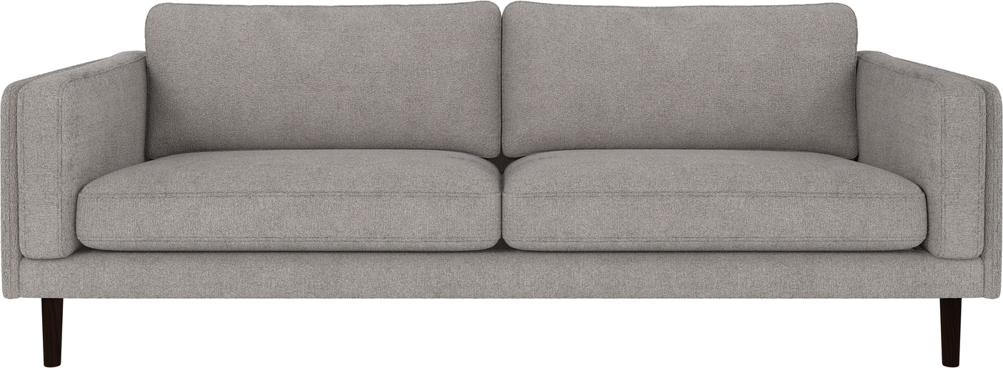 -personers Sofa Rowico Braden   Lysegrå Brun Stof Greg Med Fsc-miks Egetræsstel Skandinavisk Design Høj Komfort