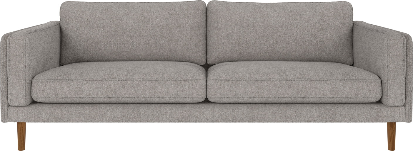 -personers Sofa Rowico Braden   Lysegrå Greg 17 Polyester Lakerede Egetræsben 216x87 Cm