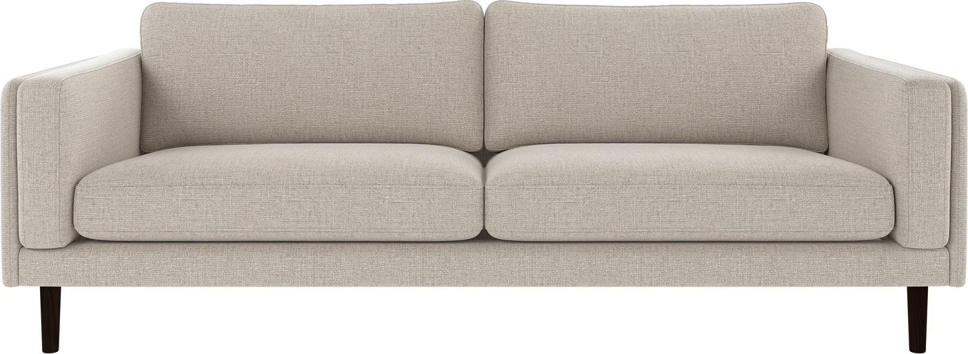 -personers Sofa Rowico Braden   Robin-stof Lysegrå Med Egetræsben L216xd87 Cm