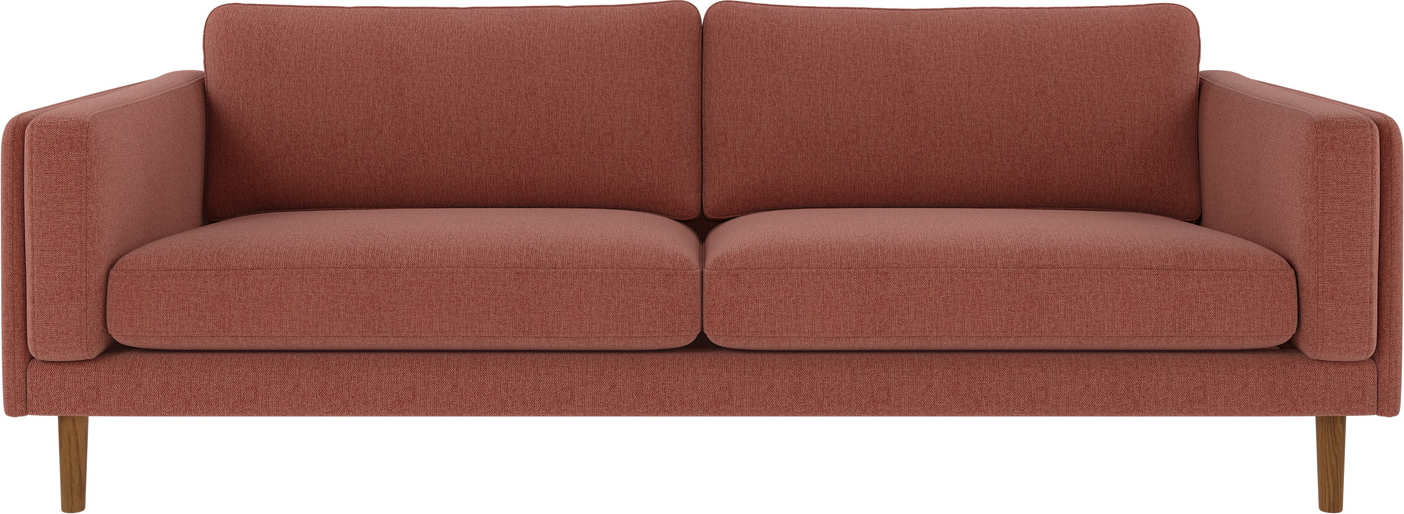 3-personers Sofa Rowico Braden i Rødt Stof - FSC Egetræ