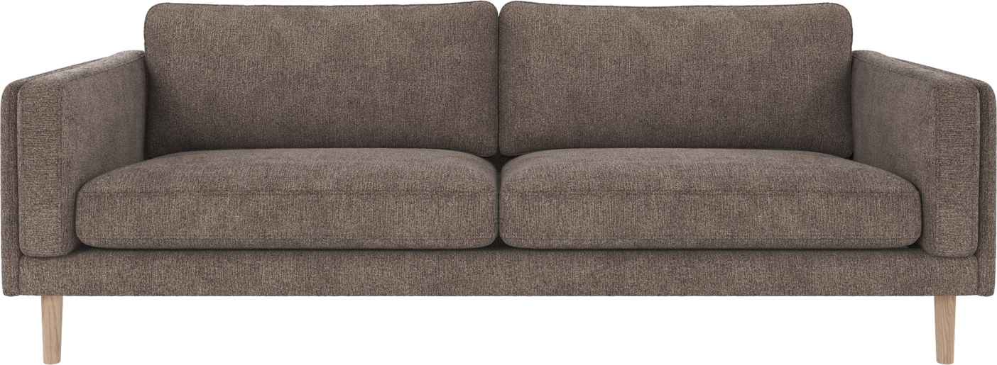 3-personers Sofa Rowico Braden - Mørk Beige, Hvidvaskede Ben