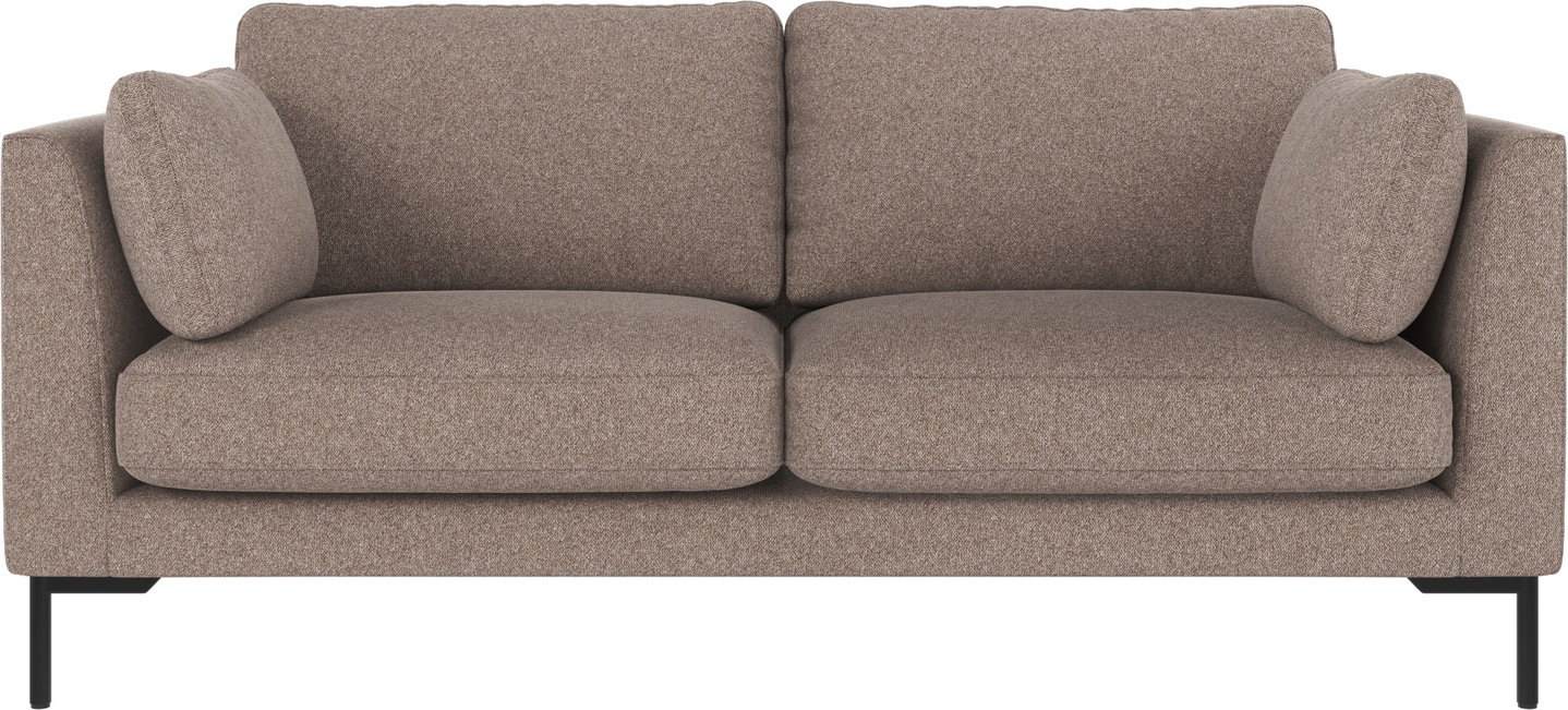 -personers Sofa Rowico Corwin Brenda Beige Sort 190 Cm Metalben Nordisk Minimalisme