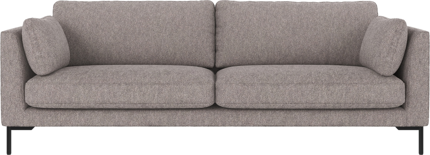 -personers Sofa Rowico Corwin   Alice 149 Gråt Stof Med Sort Metalben   Nordisk Minimalisme 83ã 238ã 98 Cm