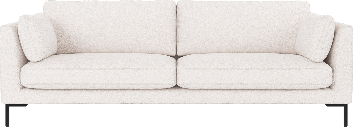 3-personers Sofa Rowico Corwin i Hvidt Stof med Metalben