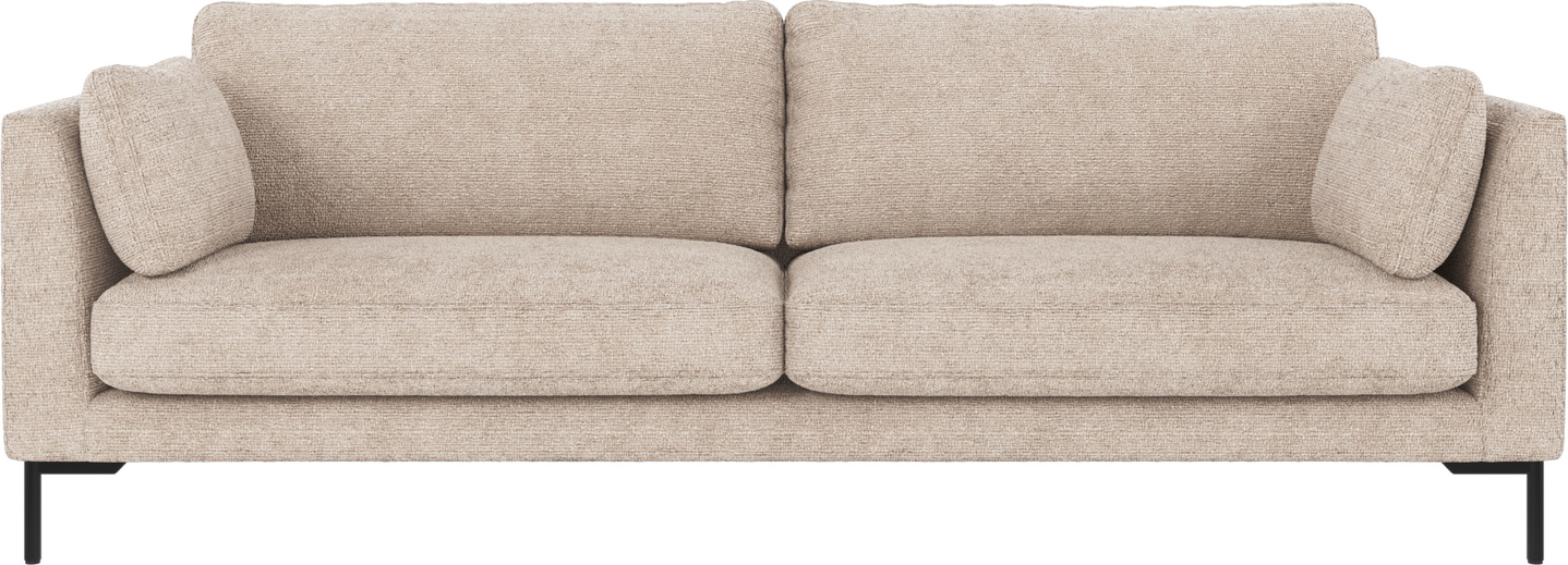 3-personers Sofa Rowico Corwin i Lysegrå Stof med Metalben