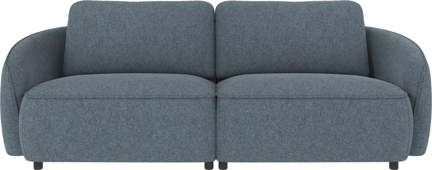 -personers Sofa Rowico Norris Bobby Mellemblå Polyester ø102x226x80 Cm Martindale 100 000 Nozag-fjedre Koldskum