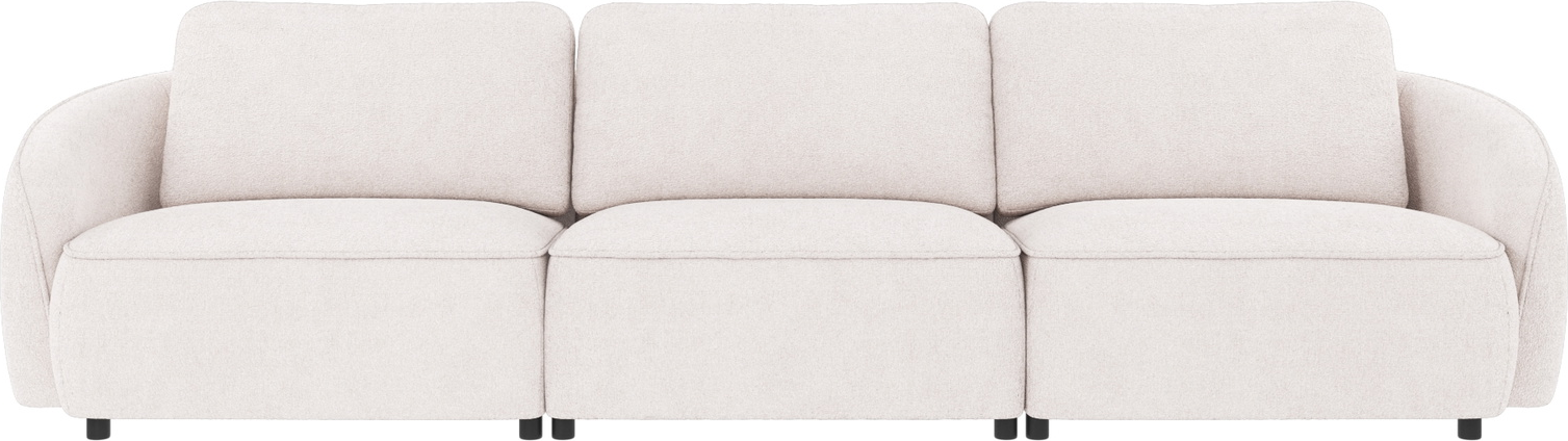 -personers Sofa Rowico Norris   Hvidt Greg   Polyester 319x102x80 Cm