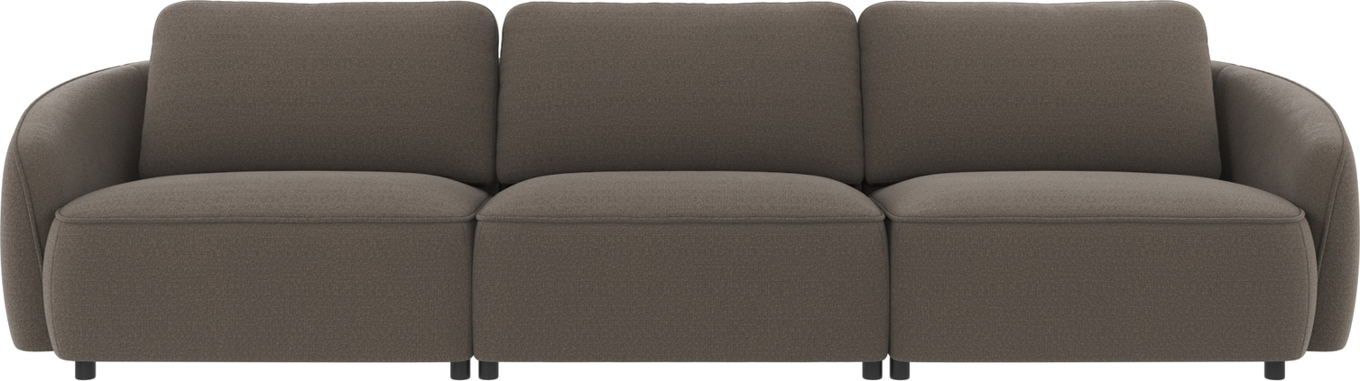 -personers Sofa Rowico Norris Rita Polyester   Mellemgrå   319 Cm