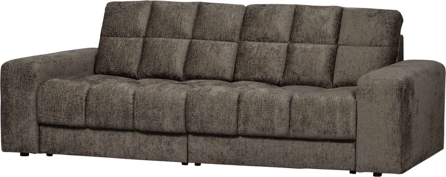 Eksklusiv 2-personers sofa i grå velour fra Woood