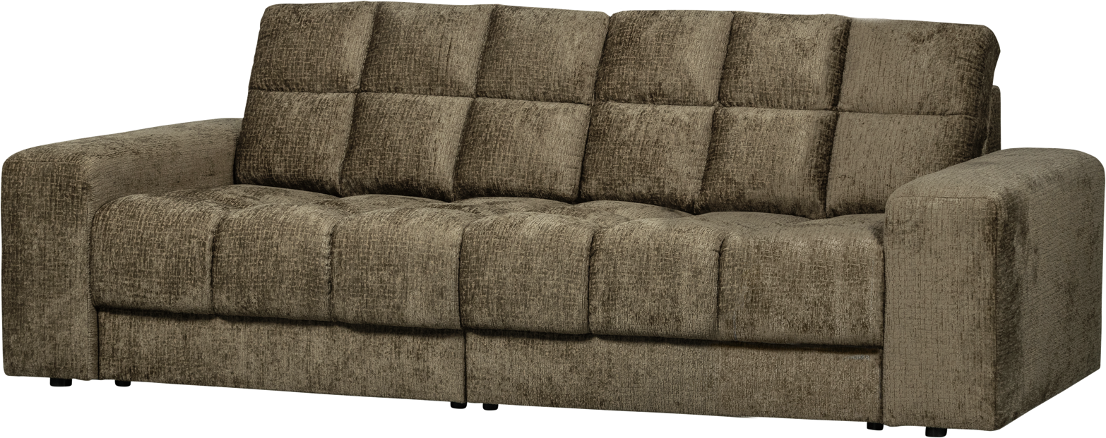 2-Personers Sofa i Grøn Velour fra Woood – Udsalg!
