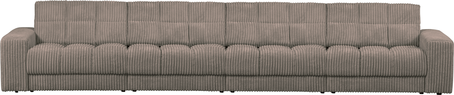 -personers Sofa Woood Second Date   Mudderfarvet Fløjl L406x99x78 Cm