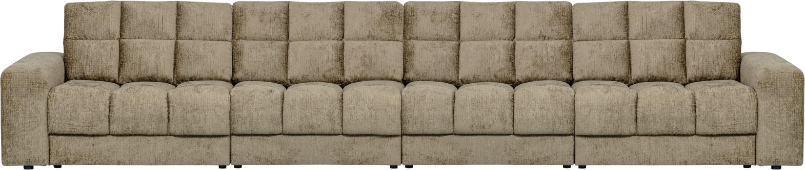 Elegant 4-personers Lysegrå Velour Sofa fra Woood