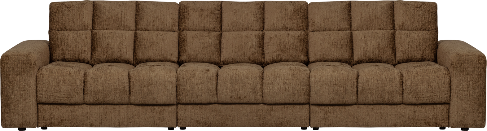 Elegant 3-personers Sofa i Messingfarvet Velour fra Woood