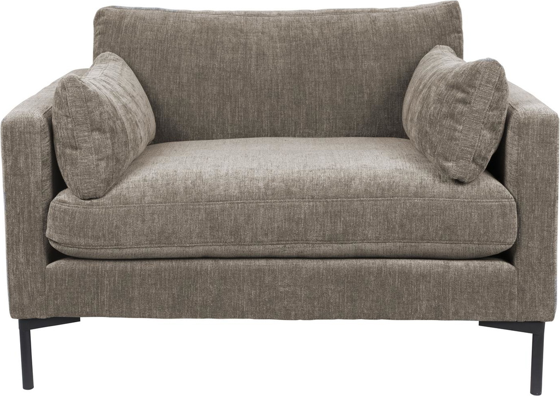 Kaffefarvet 1-personers Sofa Zuiver Summer med Stålben