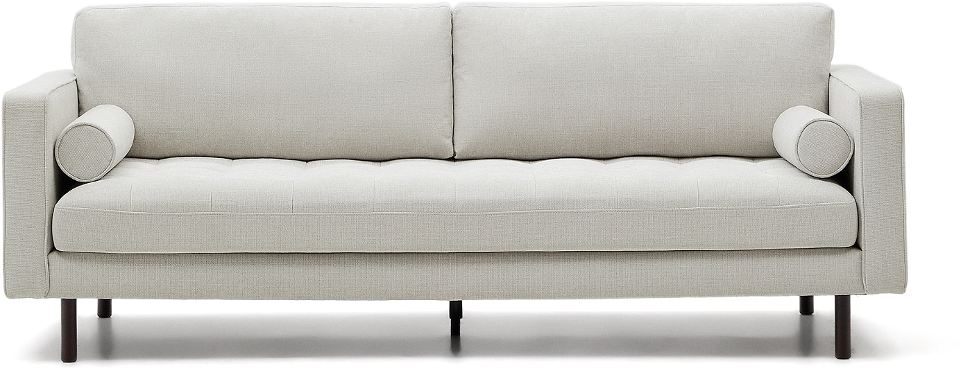 -personers Tresæders Sofa Kave Home Bogart Vintage Grå Chenillestof