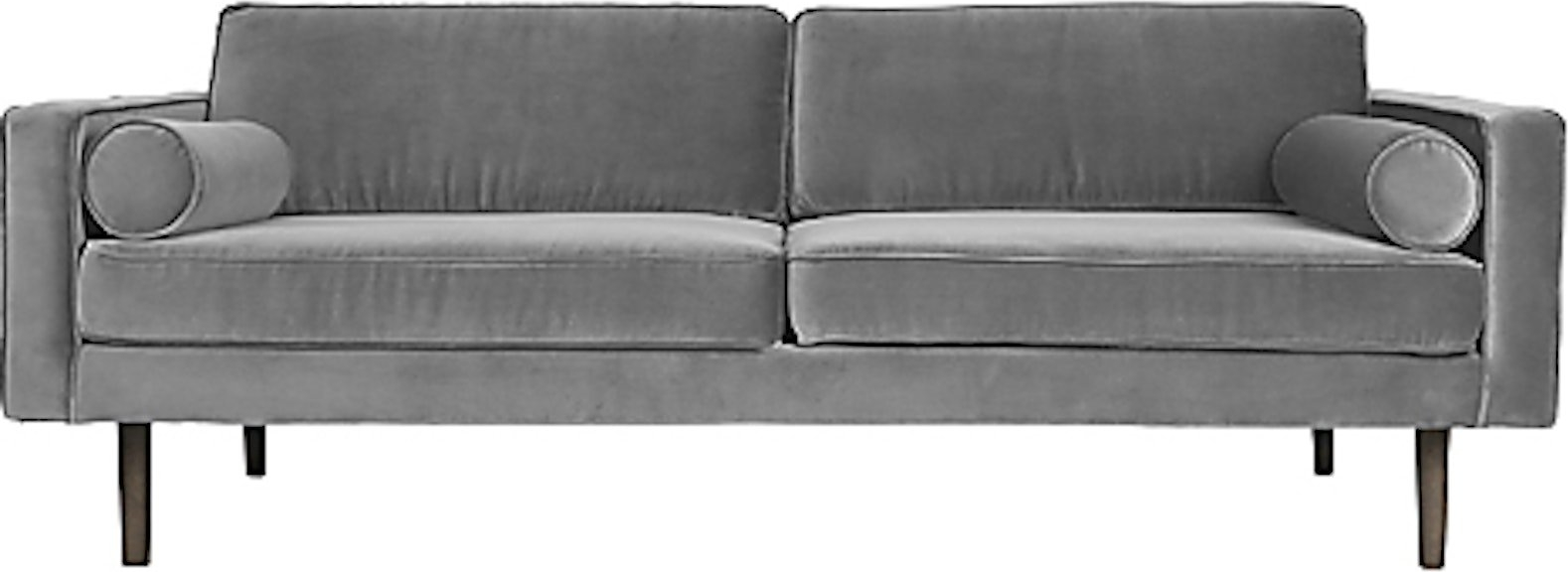 Stilfuld 3-personers Veloursofa i Grå fra Broste Copenhagen