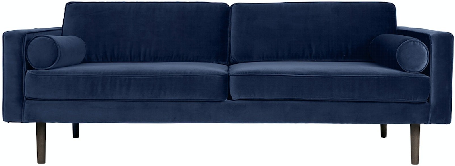 3-personers Veloursofa i Safirblå fra Broste Copenhagen