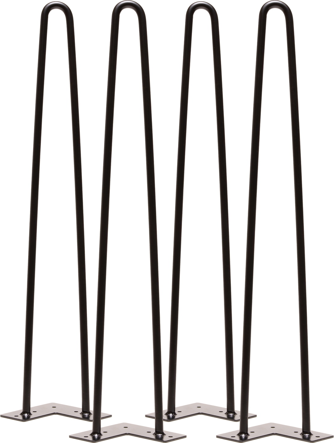 Nielsen Design Elias Hairpin Bordben Sæt - Sort 63 cm